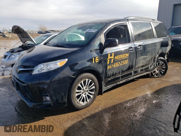 2019 Toyota Sienna XLE Auto Access Seat with VIN 5TDYZ3DC9KS019158, listed as a Copart auction lot 46641975 with 304,551 mi miles and Salvage Title. Bid and sale history available at carsss.com. Image 1.