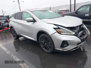 2024 Nissan Murano SL with VIN 5N1AZ2CJXRC101130, listed as a IAAI auction lot 41490382 with 1,022 mi miles. Bid and sale history available at carsss.com. Image 1.