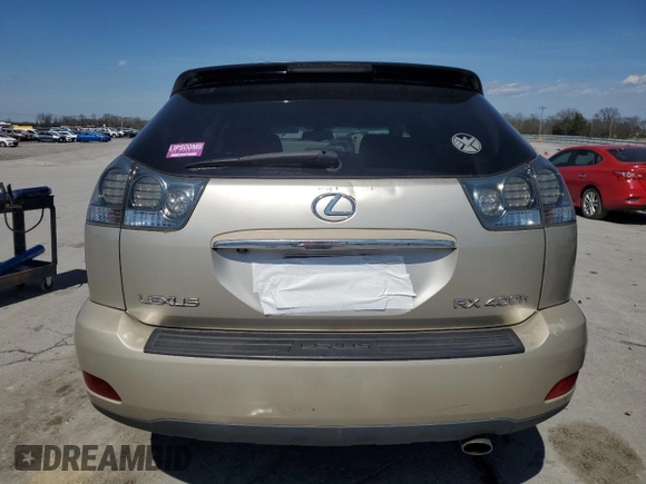 2006 Lexus RX 400h with VIN JTJGW31UX60004370, listed as a Copart auction lot 50452855 with Not provided miles and Clean title. Bid and sale history available at DreamBid. Image 6.