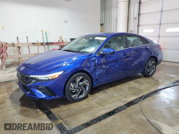 2024 Hyundai Elantra SEL with VIN KMHLS4DG1RU780582, listed as a Copart auction lot 53147805 with 4,282 mi miles and Salvage Title. Bid and sale history available at DreamBid. Image 1.