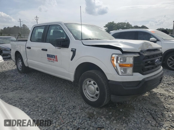 2021 Ford F-150 XL with VIN 1FTEW1CB8MKE68771, listed as a Copart auction lot 54613785 with 68,622 mi miles and Salvage Title. Bid and sale history available at carsss.com. Image 4.