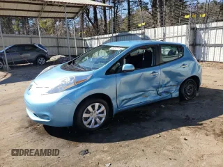 2015 Nissan LEAF SV with VIN 1N4AZ0CPXFC329546, listed as a Copart auction lot 46837215 with 105,960 mi miles and Salvage Title. Bid and sale history available at carsss.com. Image 1.
