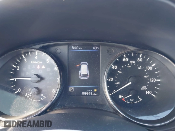 2018 Nissan Rogue SV with VIN KNMAT2MV0JP537053, listed as a IAAI auction lot 41128221 with 109,976 mi miles. Bid and sale history available at carsss.com. Image 7.