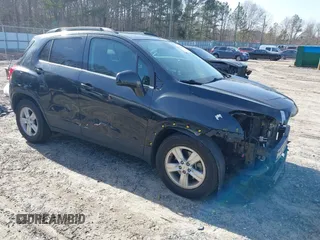2016 Chevrolet Trax LT with VIN KL7CJLSBXGB545872, listed as a IAAI auction lot 41748134 with 80,661 mi miles. Bid and sale history available at carsss.com. Image 1.
