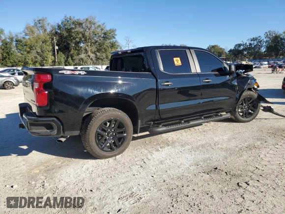 2024 Chevrolet Silverado 1500 Custom with VIN 3GCPDBEK9RG265615, listed as a Copart auction lot 45648535 with Not Provided miles and Salvage Title. Bid and sale history available at DreamBid. Image 3.