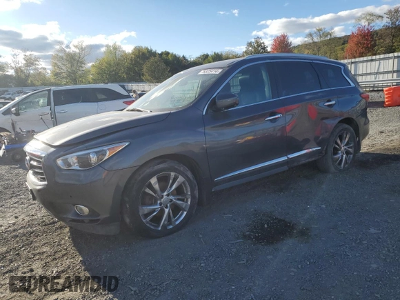 2013 Infiniti JX35 with VIN 5N1AL0MM1DC353646, listed as a Copart auction lot 76325414 with 153,412 mi miles and Clean Title. Bid and sale history available at carsss.com. Image 1.