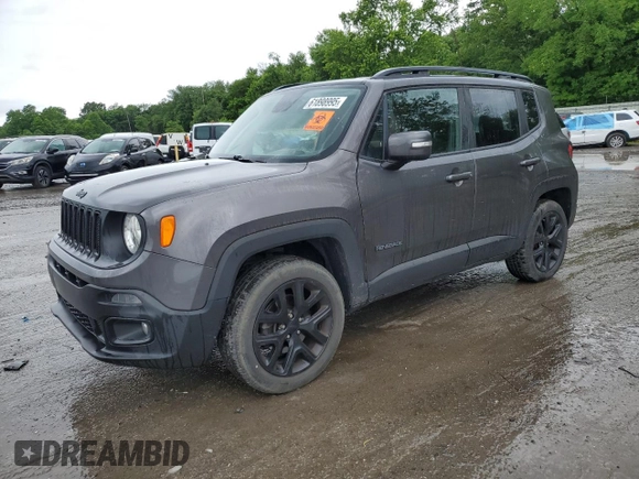 2018 Jeep Renegade Altitude with VIN ZACCJBBB6JPH79033, listed as a Copart auction lot 61898995 with 111,500 mi miles and Salvage title. Bid and sale history available at DreamBid. Image 1.