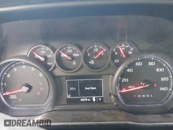 2020 Chevrolet Silverado 1500 Custom with VIN 3GCPWBEF8LG317269, listed as a IAAI auction lot 41708823 with 45,878 mi miles. Bid and sale history available at carsss.com. Image 7.