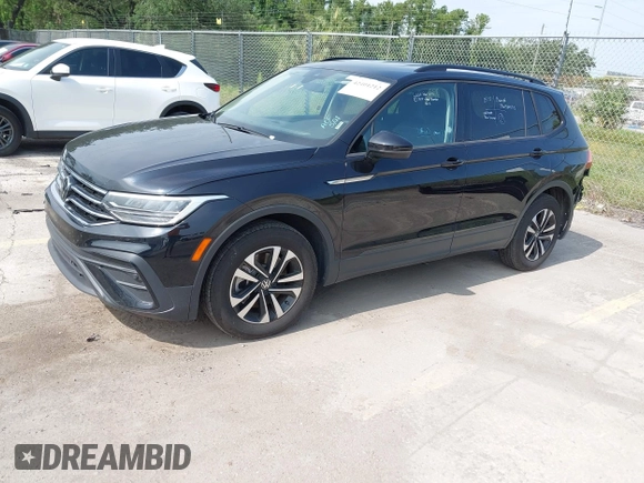 2024 Volkswagen Tiguan S with VIN 3VVRB7AX4RM201384, listed as a IAAI auction lot 42401212 with 11,986 mi miles and . Bid and sale history available at DreamBid. Image 2.