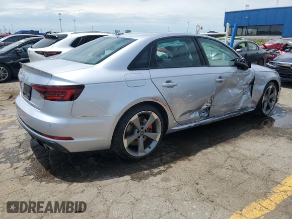 2019 Audi S4 Premium Plus with VIN WAUB4AF46KA114625, listed as a Copart auction lot 61063054 with 32,239 mi miles and Salvage Title. Bid and sale history available at carsss.com. Image 3.