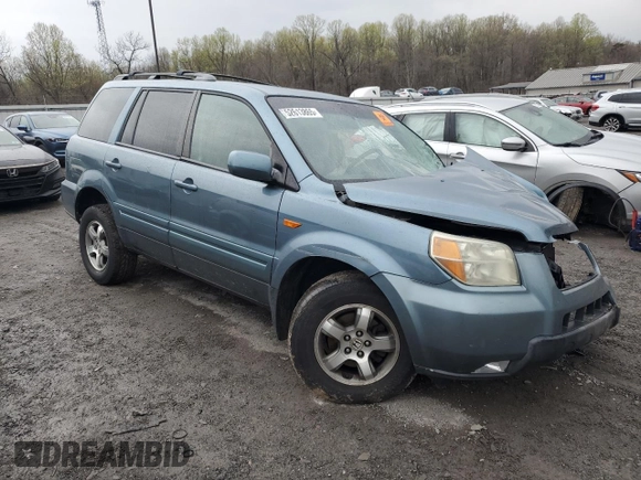 2006 Honda Pilot EX-L with VIN 2HKYF18666H515628, listed as a Copart auction lot 52613865 with Not Provided miles and Salvage Title. Bid and sale history available at DreamBid. Image 4.