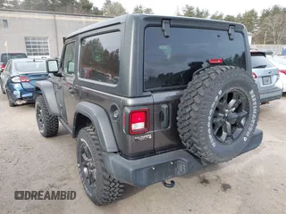 2021 Jeep Wrangler Sport S with VIN 1C4GJXAN4MW728521, listed as a IAAI auction lot 41253170 with 11,368 mi miles and . Bid and sale history available at DreamBid. Image 3.