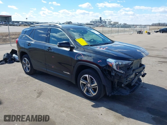 2019 GMC Terrain SLT with VIN 3GKALVEV3KL368549, listed as a IAAI auction lot 41861362 with 118,522 mi miles. Bid and sale history available at carsss.com. Image 1.