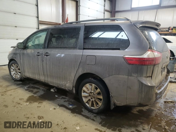 2017 Toyota Sienna LE with VIN 5TDJZ3DC5HS174641, listed as a Copart auction lot 44059275 with 168,044 mi miles and Salvage Title. Bid and sale history available at carsss.com. Image 2.