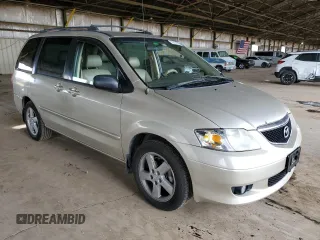 2002 Mazda MPV LX with VIN JM3LW28J520308795, listed as a Copart auction lot 50701835 with 181,086 mi miles and Salvage title. Bid and sale history available at DreamBid. Image 4.