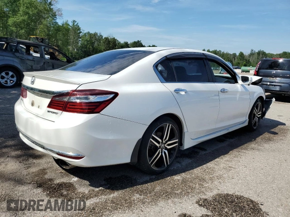 2016 Honda Accord Sport with VIN 1HGCR2F59GA800898, listed as a Copart auction lot 61784645 with 193,001 mi miles and Salvage title. Bid and sale history available at DreamBid. Image 3.
