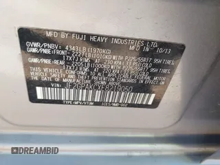 2014 Subaru Crosstrek Limited с VIN JF2GPAKCXE8219050, выставлен на аукционе IAAI как лот 41218939 с пробегом 221 236 миль миль и . История ставок и продаж доступна на DreamBid. Изображение 9.
