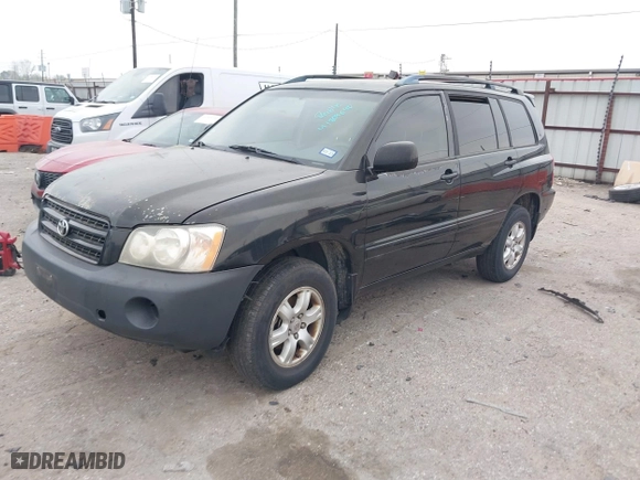 2003 Toyota Highlander with VIN JTEHF21AX30124815, listed as a IAAI auction lot 41809640 with 247,276 mi miles. Bid and sale history available at carsss.com. Image 2.