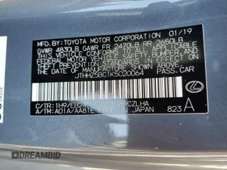 2019 Lexus RC 350 with VIN JTHHZ5BC1K5020064, listed as a Copart auction lot 69312984 with 37,052 mi miles and Salvage title. Bid and sale history available at DreamBid. Image 13.