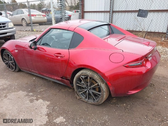 2024 Mazda MX-5 Miata RF Grand Touring with VIN JM1NDAM70R0600649, listed as a IAAI auction lot 41702445 with 3,112 mi miles. Bid and sale history available at carsss.com. Image 3.