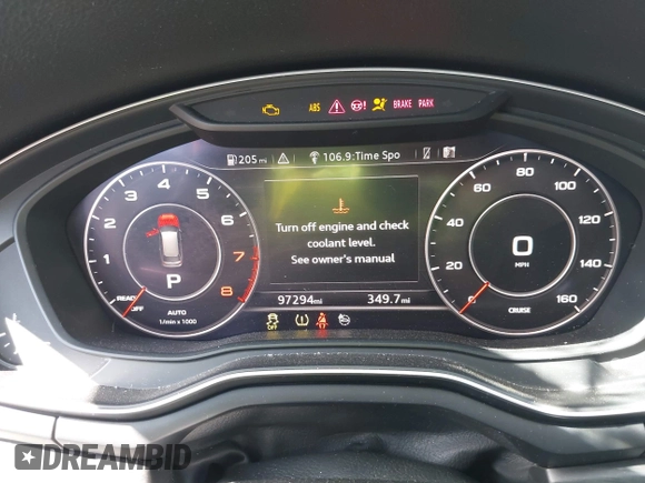 2018 Audi A4 allroad Premium Plus with VIN WA18NAF41JA033213, listed as a IAAI auction lot 42025566 with 97,294 mi miles. Bid and sale history available at carsss.com. Image 7.