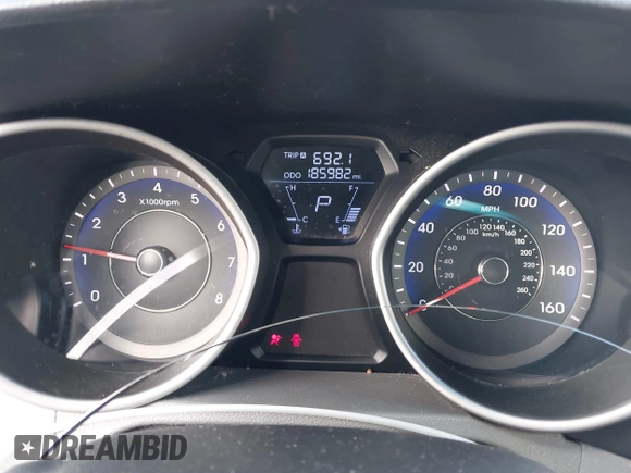 2012 Hyundai Elantra Limited with VIN KMHDH4AEXCU298643, listed as a IAAI auction lot 42252556 with 185,982 mi miles and . Bid and sale history available at DreamBid. Image 7.