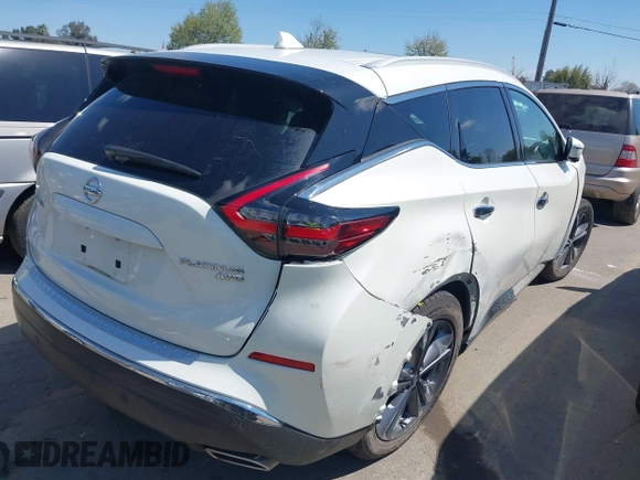 2020 Nissan Murano Platinum z VIN 5N1AZ2DS8LN173821, wystawiony jako IAAI lot #41903876 z przebiegiem 53 989 mil mil oraz . Historia ofert i sprzedaży dostępna na DreamBid. Obrazek 4.