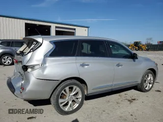 2013 Infiniti JX35 with VIN 5N1AL0MM5DC301162, listed as a Copart auction lot 49324205 with 137,407 mi miles and Salvage Title. Bid and sale history available at carsss.com. Image 3.