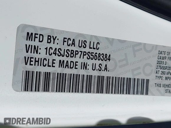 2023 Jeep Wagoneer Series II с VIN 1C4SJSBP7PS568384, выставлен на аукционе IAAI как лот 41146223 с пробегом 55 245 миль миль и . История ставок и продаж доступна на DreamBid. Изображение 9.
