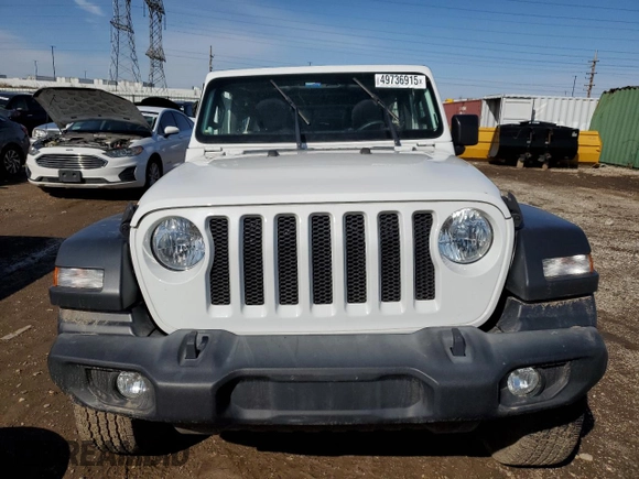 2019 Jeep Wrangler Unlimited Sport Altitude with VIN 1C4HJXDG9KW556159, listed as a Copart auction lot 49736915 with 77,374 mi miles and Salvage title. Bid and sale history available at DreamBid. Image 5.