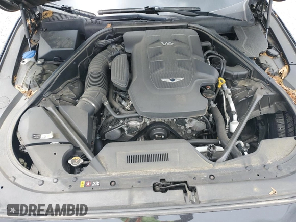 2018 Genesis G80 3.8L with VIN KMHGN4JE4JU268346, listed as a Copart auction lot 54949555 with 88,503 mi miles and Salvage title. Bid and sale history available at DreamBid. Image 11.