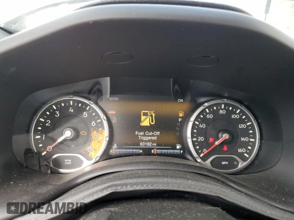2018 Jeep Renegade Limited with VIN ZACCJADB7JPH12741, listed as a Copart auction lot 61870483 with 63,182 mi miles and Salvage title. Bid and sale history available at DreamBid. Image 9.