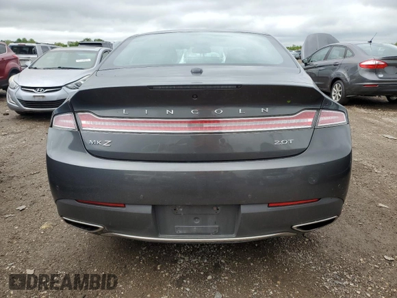 2017 Lincoln MKZ Select with VIN 3LN6L5C99HR653314, listed as a Copart auction lot 58019925 with 25,557 mi miles and Salvage title. Bid and sale history available at DreamBid. Image 6.