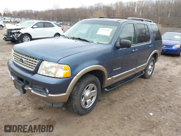 2002 Ford Explorer Eddie Bauer z VIN 1FMDU74E22ZB30389, wystawiony jako IAAI lot #41969456 z przebiegiem 240 037 mil mil oraz . Historia ofert i sprzedaży dostępna na DreamBid. Obrazek 2.