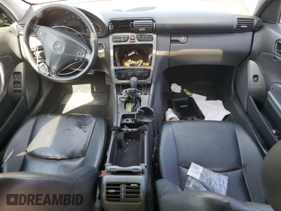 2004 Mercedes-Benz C 230 Kompressor with VIN WDBRF40JX4F549275, listed as a Copart auction lot 60458595 with Not provided miles and Salvage title. Bid and sale history available at DreamBid. Image 8.