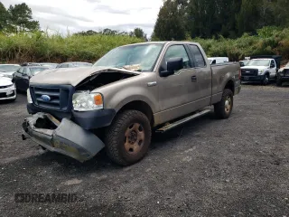 2006 Ford F-150 STX with VIN 1FTRX14W86KA81835, listed as a Copart auction lot 43659865 with 124,713 mi miles and Salvage Title. Bid and sale history available at carsss.com. Image 1.