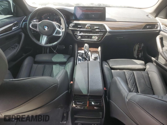 2021 BMW 5 Series 530i with VIN WBA53BH01MCF81039, listed as a Copart auction lot 59368965 with 49,760 mi miles and Salvage title. Bid and sale history available at DreamBid. Image 8.