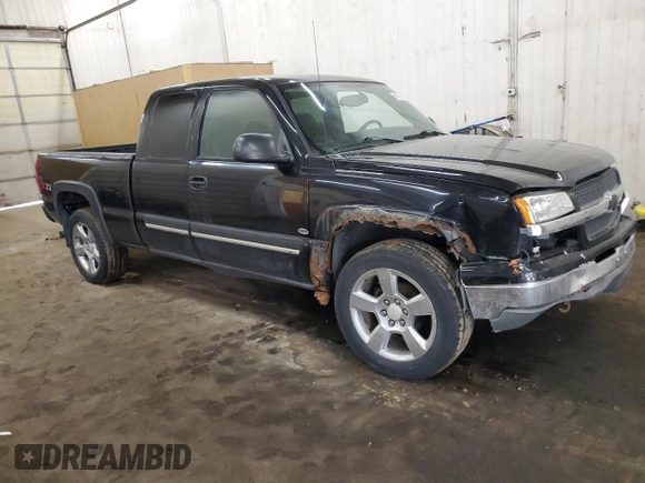 2004 Chevrolet Silverado 1500 with VIN 1GCEK19T54E367178, listed as a Copart auction lot 46606255 with 187,718 mi miles and Salvage Title. Bid and sale history available at DreamBid. Image 4.