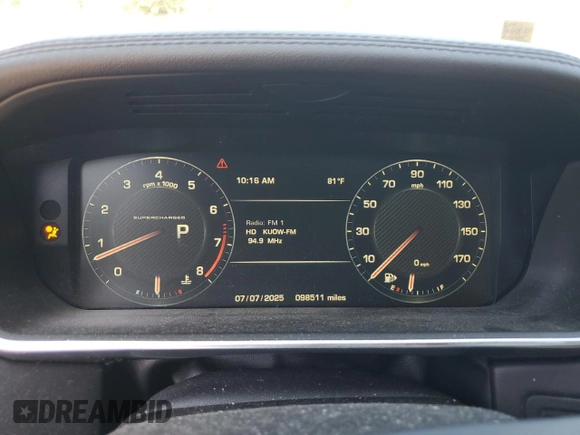 2015 Land Rover Range Rover Supercharged with VIN SALGS3TF3FA213286, listed as a Copart auction lot 63522135 with 98,511 mi miles and Salvage title. Bid and sale history available at DreamBid. Image 9.