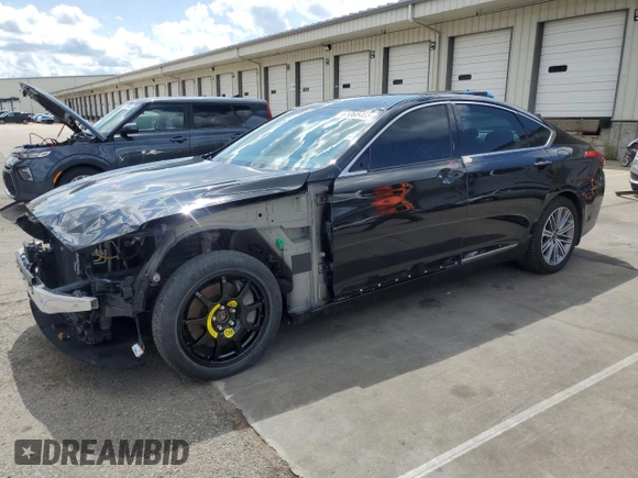2018 Genesis G80 3.8L with VIN KMHGN4JE8JU240226, listed as a Copart auction lot 61065465 with 39,863 mi miles and Salvage title. Bid and sale history available at DreamBid. Image 1.