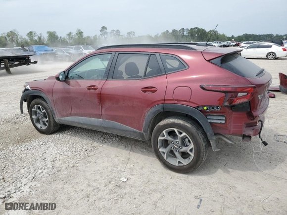 2025 Chevrolet Trax LT with VIN KL77LHEP1SC103128, listed as a Copart auction lot 50737475 with 5,360 mi miles and Salvage Title. Bid and sale history available at carsss.com. Image 2.