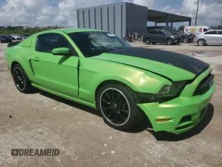 2013 Ford Mustang V6 with VIN 1ZVBP8AM1D5265875, listed as a Copart auction lot 60679005 with 102,380 mi miles and Salvage title. Bid and sale history available at DreamBid. Image 4.