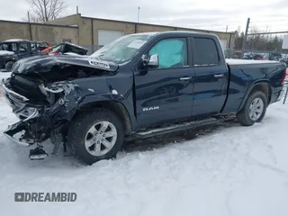 2019 Ram 1500 Laramie with VIN 1C6SRFDT3KN556578, listed as a IAAI auction lot 41444514 with 91,365 mi miles. Bid and sale history available at carsss.com. Image 2.