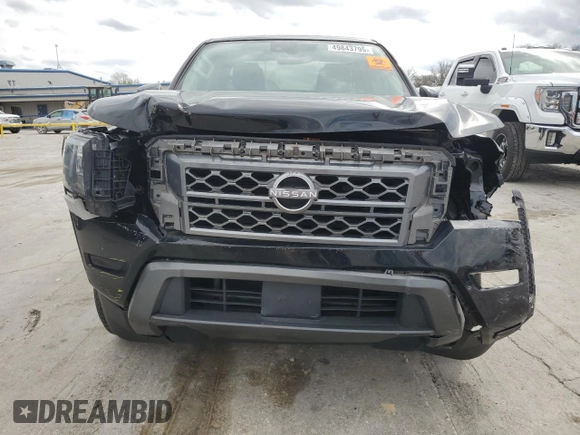 2023 Nissan Frontier SV with VIN 1N6ED1EJ9PN650022, listed as a Copart auction lot 49843795 with 37,857 mi miles and Salvage title. Bid and sale history available at DreamBid. Image 5.