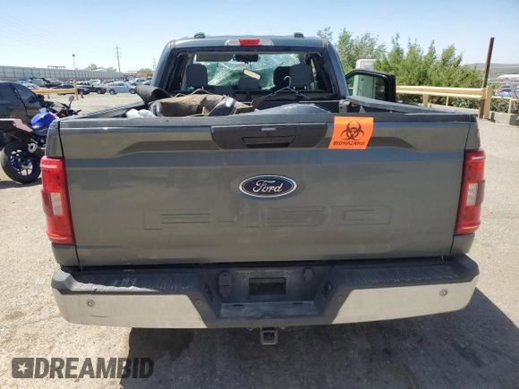 2021 Ford F-150 XL with VIN 1FTFX1E56MKE66445, listed as a Copart auction lot 58535595 with Not provided miles and Salvage title. Bid and sale history available at DreamBid. Image 6.