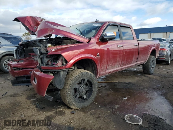 2014 Ram 3500 Laramie with VIN 3C63R3JL3EG229411, listed as a Copart auction lot 42958205 with 110,642 mi miles and Salvage Title. Bid and sale history available at carsss.com. Image 1.