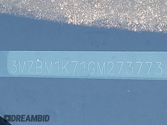 2016 Mazda 3 i Sport with VIN 3MZBM1K71GM273773, listed as a IAAI auction lot 40890684 with 182,590 mi miles and . Bid and sale history available at DreamBid. Image 9.