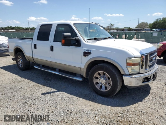 2008 Ford F-250 XL with VIN 1FTSW20R38EA03782, listed as a Copart auction lot 54895085 with 142,357 mi miles and Salvage title. Bid and sale history available at DreamBid. Image 4.