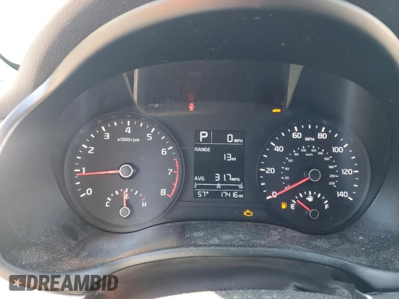2020 Kia Rio S with VIN 3KPA24AD5LE284583, listed as a Copart auction lot 48487285 with 17,416 mi miles and Salvage Title. Bid and sale history available at DreamBid. Image 9.