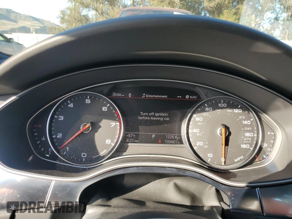 2013 Audi A7 3.0 Premium Plus with VIN WAUYGAFC5DN110909, listed as a Copart auction lot 52111465 with 109,461 mi miles and Salvage Title. Bid and sale history available at carsss.com. Image 9.